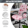 thumbnail image 3 of Xoenoiee Cherry Blossom Print 3 Pieces Office Chair Cover Protective Stretchable Universal Computer Chair Covers with Armrest Covers Set, Waterproof Rotating Chair Slipcover , Large, 3 of 6