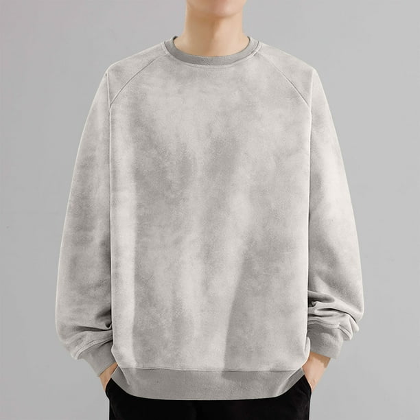 pstuiky camisetas de manga larga para hombre, Camiseta de manga larga con botones y estampado vintage para hombre, sin capucha Tops casuales para hombres l