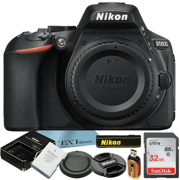 Nikon D5600 DSLR Camera (Body Only) 24.2MP DXFormat CMOS Sensor + SanDisk 32GB Memory Card