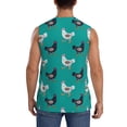 thumbnail image 4 of Uemuo Funny Chicken Pattern Men's Sleeveless T-Shirt,Muscle Athletic Tank Top, Moisture-wicking Quick-dry Breathable Classic Tee Top for Gym Run Outdoor Sports-XX-Large, 4 of 8
