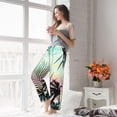 thumbnail image 4 of Uemuo Tropical Summer Palm Pattern Women's Wide Leg Palazzo Lounge Pants with Pockets Light Weight Loose Comfy Casual Pajama Pants-Large, 4 of 9