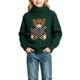 thumbnail image 4 of Mifsaly Toddler Boys Girls Turtleneck Sweater Kids Long Sleeve Chunky Knit Warm Pullover Sweaters, 4 of 7