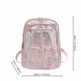 thumbnail image 4 of Tarmeek Clear Backpack Transparent PVC Mini Clear Bag for All Ages Waterproof Backpack with Adjustable Straps and Mesh Side Pockets Stadium Bag for Daily Travel and Events Smoky Black, 4 of 6