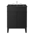 thumbnail image 6 of Sink Vanity Cabinet, Wood, Black, Modern Contemporary Urban Design, Hotel Bedroom Bathroom Master Suite Guest, 6 of 10