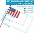 thumbnail image 3 of FIASON 1 Pack 6 FT Red Stainless Steel Tangle Free Wall-Mounted Flag Pole with Upgraded Bracket, Flag Pole Kit for Outside House, Residential or Commercial for American Flag (Without Flag), 3 of 6