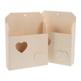 thumbnail image 4 of 2 cajas de sobres de madera sin terminar, para correo, sobre de madera, archivador de pared, portalápices, maceta, revistero de pared, manualidades para niños, 4 of 7