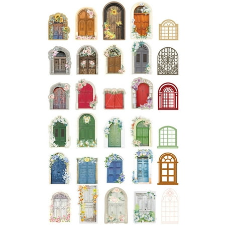 

NUOLUX 6 sets of Vintage Scrapbooking Papers Scrapbook Paper Decorative Craft Papers Mixed Style