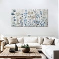 thumbnail image 3 of Elephant Stock Blue Meadow Dream'n Wall Art - Horizontal Multi Panel Canvas - Living Room Wall Decor - Floral And Botanical Multi Panel - Gray And Blue Decor By Conrad Knutsen - 80" x 39", 3 of 8