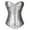 Silver, variant on Elainilye Fashion Corset Tops for Women Court Gothic Corset with Breasted Outer Wear Corset Bustier Sexy Tight Fitting Bodysuit,Black