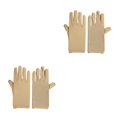 thumbnail image 1 of Bewildely Guantes de Spandex para mujer, accesorios para manos, ropa de Cosplay multifuncional Multicolor para fiesta de noche, Beige Beige 2Conjunto, 1 of 6
