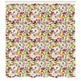 thumbnail image 3 of Ambesonne Retro Shower Curtain, French Vintage Flowers, 69"Wx84"L, Reseda Green Pale Coffee, 3 of 3