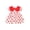 Red, variant on Girls Print Short Sleeve Princess Casual Versatile Dress