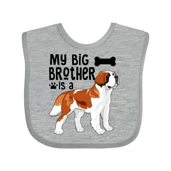 Inktastic My Big Brother is a Saint Bernard Boys or Girls Baby Bib