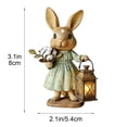 thumbnail image 3 of MORESEC 3Pcs Acrylic Easter Bunny Flat Pendant Ornament, Cute Rabbit Shape Hanging Charm for Car Mirror Backpack Bag Keychain, Spring Holiday Window Wall Door Decoration, Party Favor Gift, 3 of 9