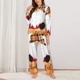 thumbnail image 2 of Hirioo Autumn Gnomes for Women's Pajama Sets 2 Piece Pjs Women's Long-Sleeved Pajama Set Button Down Sleepwear,S-XXL-Small, 2 of 7