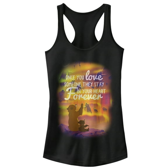 Junior's Brother Bear Brother Bear Forever in Heart  Racerback Tank Top Black Medium