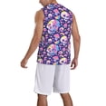 thumbnail image 2 of Sikiie Skull colorful mushroom Basketball Jersey Reversible Men's Mesh Athletic Sports Shirts Training Practice S-4XLMedium, 2 of 6