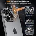 thumbnail image 4 of 3 Pack Screen Protector for iPhone 11 Pro Max with 3 Pack Tempered Glass Camera Lens Protector, 6.5 Inch HD Clear 9H Hardness Tempered Glass Film, Scratch Resistent, Easy Installation, 4 of 7