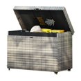 thumbnail image 7 of YIYADO 230-Gallon Wicker Storage Box, All-Weather Outdoor Storage Box, Wheeled Deck Storage Box Suitable for Balcony Furniture, Outdoor Cushions, Pool Storage, and Gardening Tools - Grey, 7 of 7