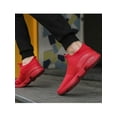 thumbnail image 6 of Tenmix Men's Comfortable Casual Sneakers Jogging Breathable Slip On Walking Shoes Work Non-slip Sneaker Red 5.5, 6 of 7