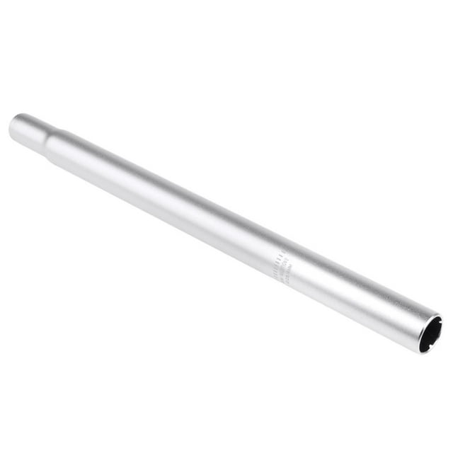 Tija de sillín de bicicleta de aleación de aluminio de 25,4 mm. Compatible con tubo de sillín de 22,2 mm. Plata 45cm