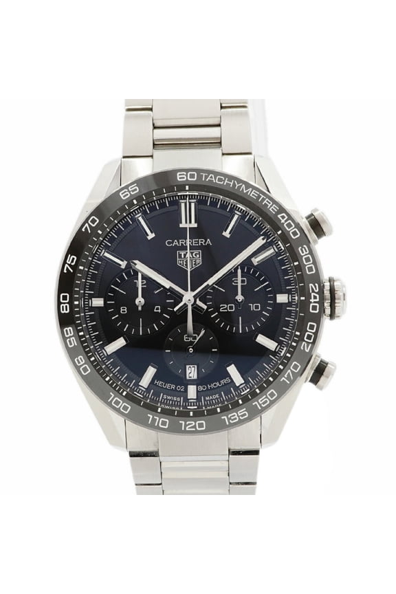 Pre-Owned TAG Heuer Carrera Calibre 02 CBN2A1B Black Dial Men's Watch