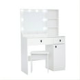 thumbnail image 5 of Jopath Makeup Vanity Set with Mirror & Lights,Makeup Vanity Desk with Large Drawers & 3 Storage Dreeser for Bedroom,White, 5 of 7