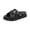 Black, variant on Women's Blue Fashion Sandals, Women's Denim Cross Strap Platform Slides Sandals With Buckle Fashion Comfortable Studded Slip On Non-Slip Beach Mules for Casual Party Date Walking, Khaki 6.5