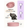 thumbnail image 4 of LE TAUC 8 Inch Ceramic Slow Feeder Dog Bowl for Medium Breed, Maze, Pink Bloom, 1.5 Cups, 4 of 12
