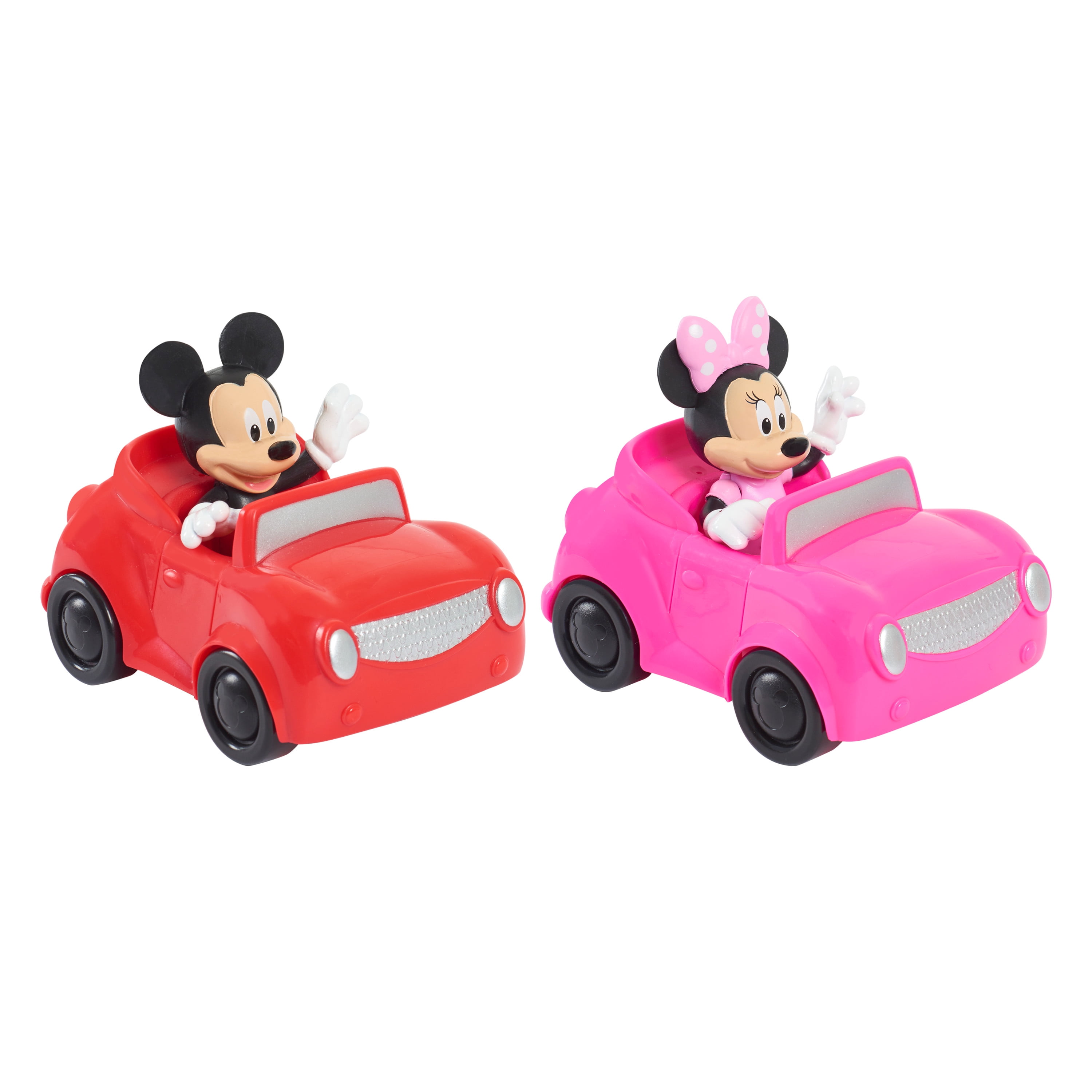 Disney Junior Mickey Mouse on The Move Vehicles 2-Pack Set, Mickey and Minnie  Mouse Articulated Figures and Cars, Officially Licensed Kids Toys for Ages  3 Up, Gifts and Presents 