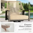 thumbnail image 5 of Sophia & William 4Pcs Outdoor Patio Dining Chairs Wicker Swivel Chairs with Metal Frame, Beige Cushion, 5 of 8