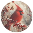 thumbnail image 3 of Ryvnso Cardinal on Berry Tree Round Plate Mats Dining Table Placemat Set of 6 for Holiday Decoration, 3 of 7