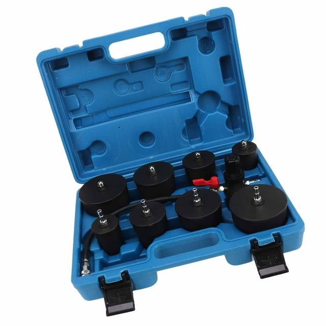Kit de comprobador de fugas de presión de aire del turbo, 9 piezas, comprobador de fugas del turbocompresor, comprobador de fugas del turbocompresor, funcionalidad versátil