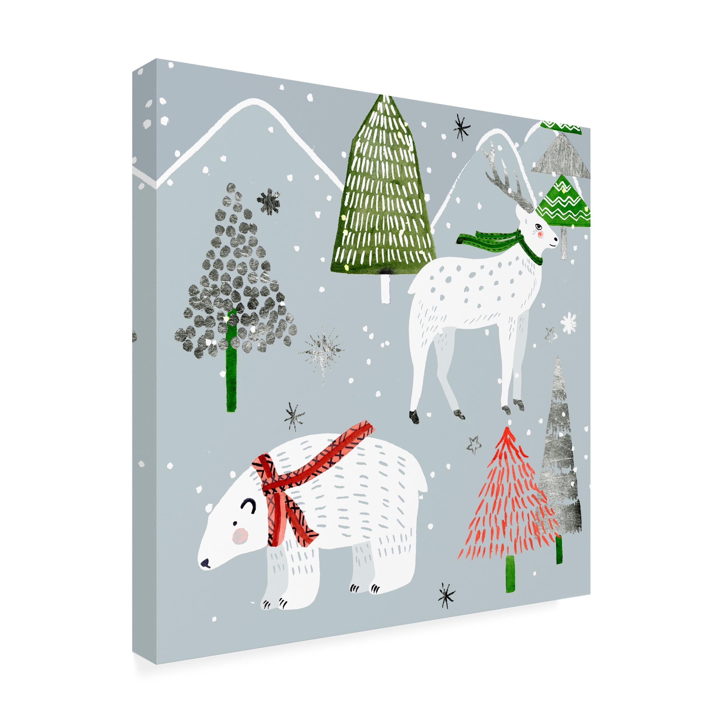 Melissa Wang 'Stars & Snowflakes I' Canvas Art