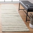 thumbnail image 2 of Safavieh  Dhurries Drema Hand-knotted Stripe Area Rug Brown/Ivory 3' x 5' 3' x 5' Indoor, Handmade Living Room, Bedroom Rectangle, 2 of 8