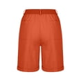 thumbnail image 5 of Dasayo Shorts for Women Trendy Button High Rise Bermuda Shorts with Pockets Flat Front Solid Shorts for Womens, 5 of 7