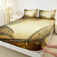 thumbnail image 3 of Manfei Vintage Film Twin Sheet Sets for Kids, Cinema Tricket Twin Fitted Sheet, Movie Theater Theme Flat Sheet, Breathable Home Decor, 3pcs, 3 of 7