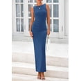 thumbnail image 4 of PRETTYGARDEN Women's Summer Semi Formal Midi Dresses Sleeveless Ruched Bodycon Long Elegant Cocktail Wedding Guest Dress, 4 of 8