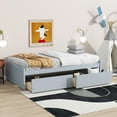 thumbnail image 3 of Harper & Bright Designs Twin Size Platform Bed with Drawers, Wood Daybed with Storage for Bedroom, Grey, 3 of 12