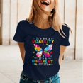 thumbnail image 4 of WILLBEST T-Shirt Graphique Surdimensionné Femmes Printemps Été Imprimé Manches Courtes Col Rond T-Shirt Haut, 4 of 4