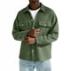 thumbnail image 5 of Top Abrigo Hombres Color Sólido Manga Larga Botón Cuello Moda Casual Verano Al Aire Libre Diario, 5 of 7