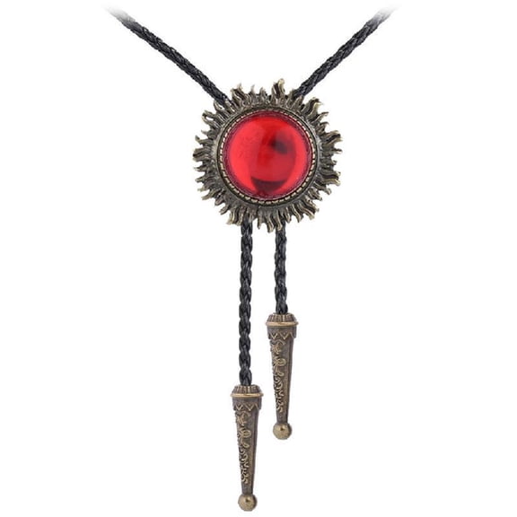 Yokua Bolo Tie for Men Carnivals Necktie Alloy Gemstones Buckle Necktie for Shirt