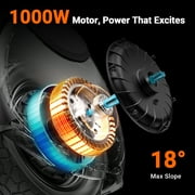 INMOTION V6 Electric Unicycle: UL2272 Certified 27.6lbs Lightest EUC, 18.6mi Range & 1000W Motor - Self-Balancing Scooter for Adults Teens Commuting
