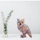 thumbnail image 5 of Estatua de búho, animal, escaparate, estante, librería, figurita de escritorio, escultura, artesanía Lado Morado Colorido, 5 of 9