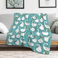 thumbnail image 2 of ZXFAMZUS Cartoon Funny Goose Cozy Soft Lightweight Fuzzy Flannel Blanket Suitable for Couch Bed Sofa Living Room in All Seasons, 2 of 10