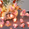 thumbnail image 4 of Qaailabf Easter Bunny LED String Lights | 78.74in Copper Wire | Pink Rabbit Design | Warm 3000K Glow | Battery Operated (AA) | Indoor/Outdoor Durable Decorations | Flexible & Safe, 4 of 7