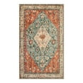 thumbnail image 2 of Wonnitar 3'x5' Boho Entryway Rug, Washable Small Area Rug for Kitchen Non Slip Stain Resistant, Low Pile Vintage Throw Rug for Bedroom Bathroom Laundry Room, Red, 2 of 8