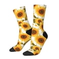 thumbnail image 1 of Fotbe Modern Elegant Sunflower Calcetas Largas con Estampado para Hombre y Mujer – Calcetas de Compresión Transpirables y Elásticas, Viajar y Uso Diario Talla 5-11, 1 of 6