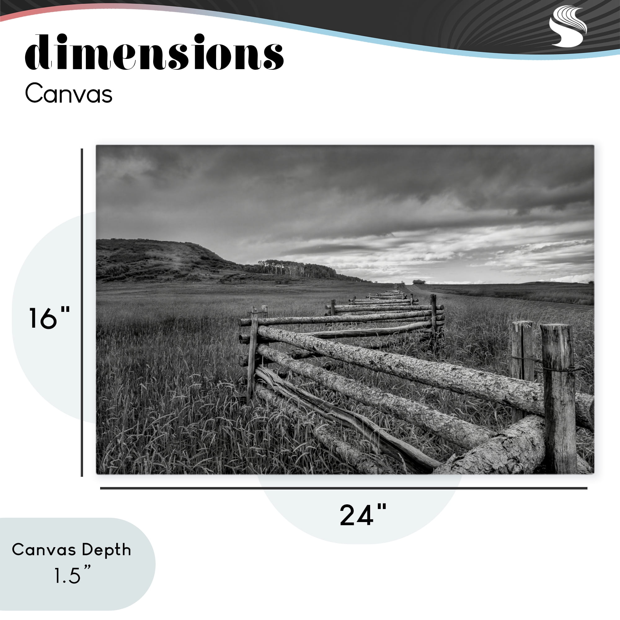 Stupell Industries Weathered Fence to Distant Horizon Canvas Wall Art, design by Jon Evan