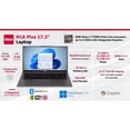 thumbnail image 2 of RCA 17.3" FHD LAPTOP, AMD RYZEN 7 5700, 8GB RAM, 512GB SSD RWNR7L1747-TI - Black, 2 of 7
